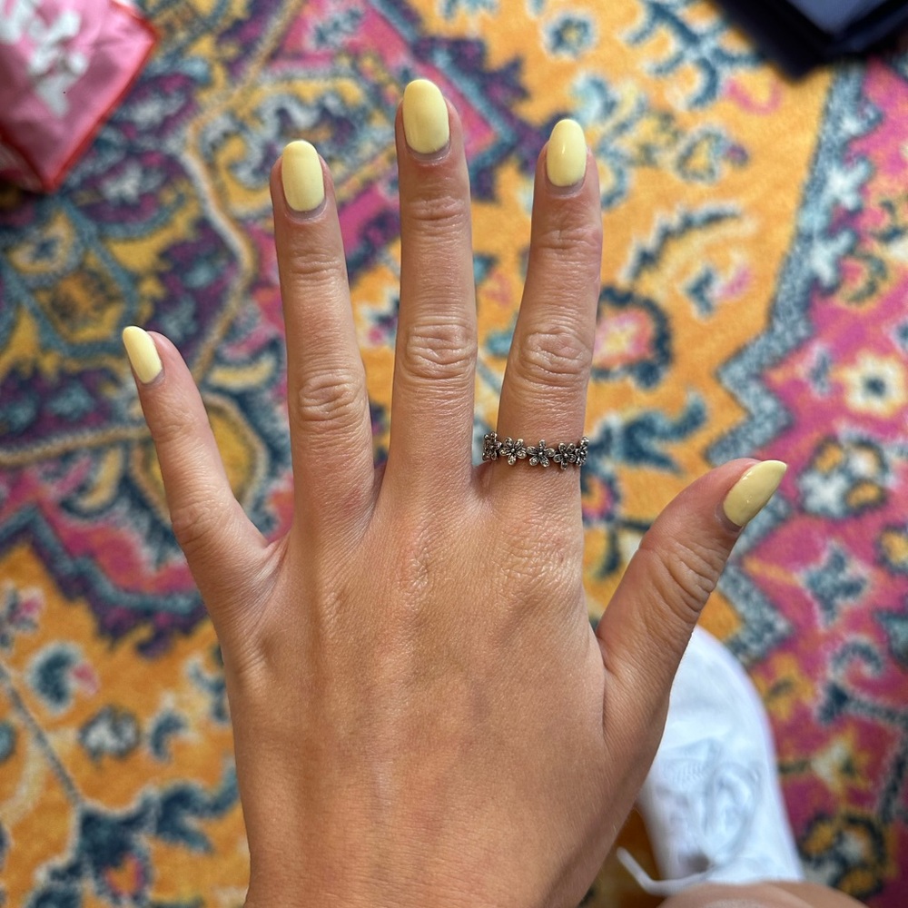 Pandora Silver Stacked Rings Intricate Design
